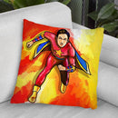Pop Art Mr Superhero Throw Pillow By Howie Green - All About Vibe