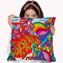 Rainbow Queen Throw Pillow By Howie Green - All About Vibe