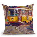 Italian Trolley Throw Pillow By Howie Green - All About Vibe
