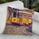Italian Trolley Throw Pillow By Howie Green - All About Vibe