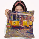 Italian Trolley Throw Pillow By Howie Green - All About Vibe