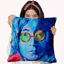 John Lennon 2 Throw Pillow By Howie Green - All About Vibe