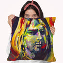 Kurt Cobain Throw Pillow By Howie Green - All About Vibe