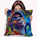 Stevie Wonder Throw Pillow By Howie Green - All About Vibe