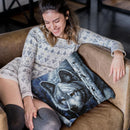 White Wolf Throw Pillow By Jenny Newland - All About Vibe