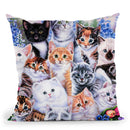 Kitten Collage Throw Pillow By Jenny Newland - All About Vibe