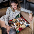 Christmas Puppies On The Loose Throw Pillow By Jenny Newland - All About Vibe