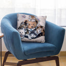 Kittens And Teddy Bear Throw Pillow By Jenny Newland - All About Vibe