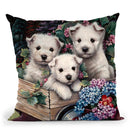 Lovable Westies Throw Pillow By Jenny Newland - All About Vibe