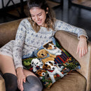 Choo Choo Puppies Throw Pillow By Jenny Newland - All About Vibe