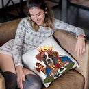 King Of Clubs Throw Pillow By Jenny Newland - All About Vibe