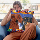 Christmas Border Throw Pillow By Tomoyo Pitcher - All About Vibe