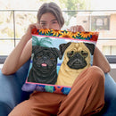Summer Border Throw Pillow By Tomoyo Pitcher - All About Vibe