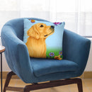 Butterfly And Dog Throw Pillow By Tomoyo Pitcher - All About Vibe