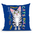 Tabby Cat Graphic Style Throw Pillow By Tomoyo Pitcher - All About Vibe