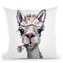 Alpaca Diesel Throw Pillow By Hippie Hound Studios - All About Vibe