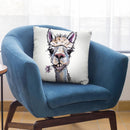 Alpaca Diesel Throw Pillow By Hippie Hound Studios - All About Vibe