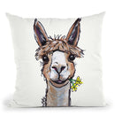 Alpaca Lycoming Throw Pillow By Hippie Hound Studios - All About Vibe
