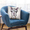 Alpaca Maggie Throw Pillow By Hippie Hound Studios - All About Vibe