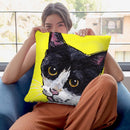 Cat Tuxedo Throw Pillow By Hippie Hound Studios - All About Vibe