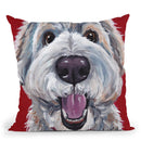 Golden Doodle Expressive Throw Pillow By Hippie Hound Studios - All About Vibe