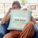 Wildly Free Throw Pillow By American Flat - All About Vibe