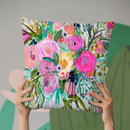 Rose Burst Throw Pillow By Carrie Schmitt - All About Vibe