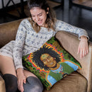 Bob Marley Roots Throw Pillow By Chris Dyer - All About Vibe
