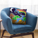 Hikuri Venado Azul Throw Pillow By Chris Dyer - All About Vibe