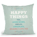 Happy Things Throw Pillow By American Flat - All About Vibe