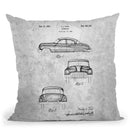 Automobile Blueprint Throw Pillow By Cole Borders - All About Vibe