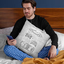 Porsche Blueprint I Throw Pillow By Cole Borders - All About Vibe