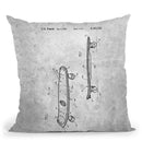 Skateboard Blueprint I Throw Pillow By Cole Borders - All About Vibe