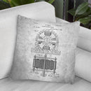 Tesla Motor Blueprint Throw Pillow By Cole Borders - All About Vibe
