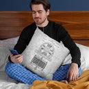 Tesla Motor Blueprint Throw Pillow By Cole Borders - All About Vibe