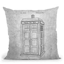 Police Blueprint Throw Pillow By Cole Borders - All About Vibe