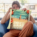 Endless Summer Waves Throw Pillow By American Flat - All About Vibe