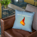 Upside Down South America Throw Pillow By American Flat - All About Vibe