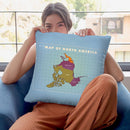 Upside Down North America Throw Pillow By American Flat - All About Vibe