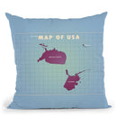 Upside Down Usa Throw Pillow By American Flat - All About Vibe