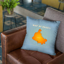 Upside Down Brazil Throw Pillow By American Flat - All About Vibe