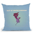 Upside Down United Kingdom Throw Pillow By American Flat - All About Vibe