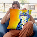 Here Kitty Kitty Throw Pillow By Dawgart - All About Vibe
