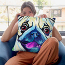 Pugilicious Throw Pillow By Dawgart - All About Vibe