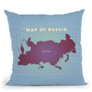 Upside Down Russia Throw Pillow By American Flat - All About Vibe