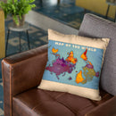 Upside Down Map Of The World Throw Pillow By American Flat - All About Vibe