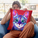 Cat - Surprise Throw Pillow By Dawgart - All About Vibe
