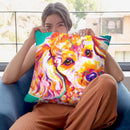 Poodle - Curly Throw Pillow By Dawgart - All About Vibe