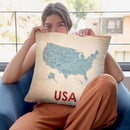 Usa Throw Pillow By American Flat - All About Vibe