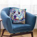 Bichon - Ruben Throw Pillow By Dawgart - All About Vibe